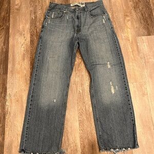 Levi’s Strauss Denim 569 Loose Straight Jeans Men’s 33”x32” Distressed